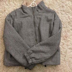 Houndstooth Patterned Jacket